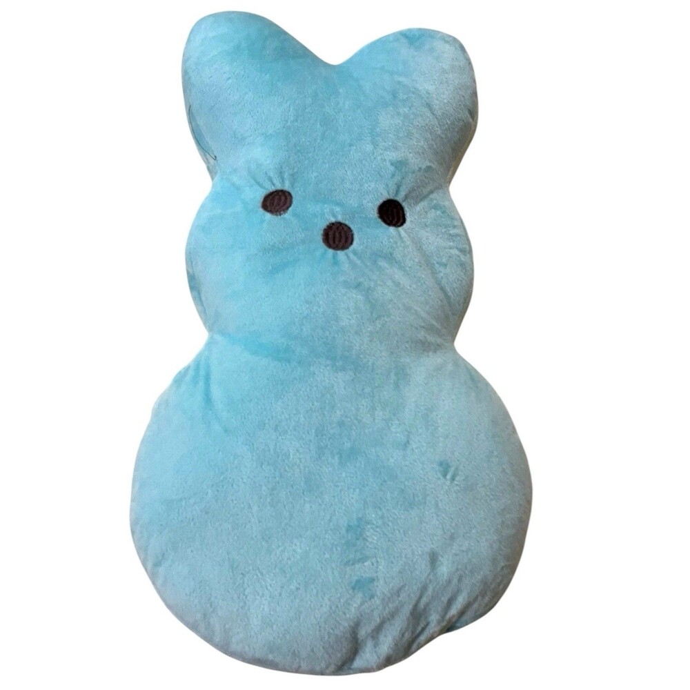 Peeps‎ Rabbit Plush Blue Easter Bunny Stuffed Marshmallow Candy Plushie 18” Toy